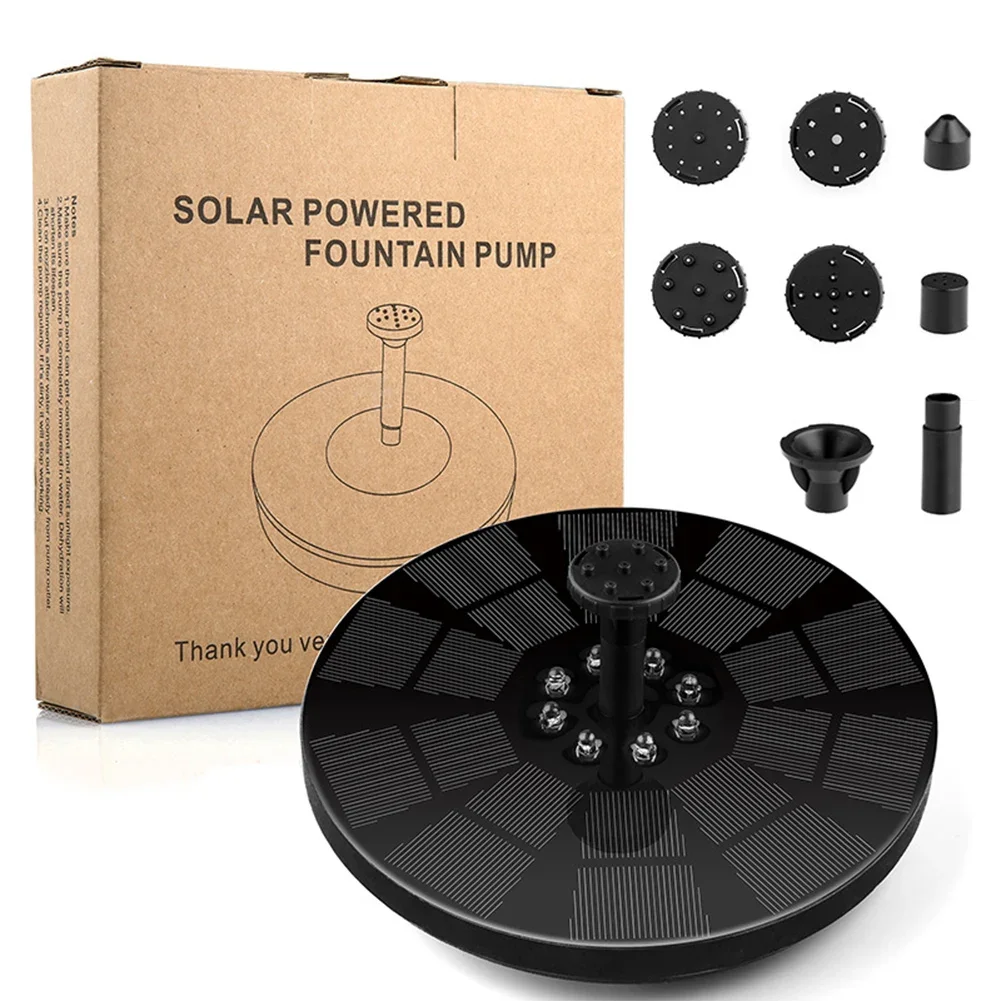Solar Floating Fountain Water Pump with color LED Lights for Bird Bath 3W 1600mAh Battery for Garden/Pond/ Pool/Fish Tank Decor solar fountain solar fountain pump garden pond fountain solar water pump