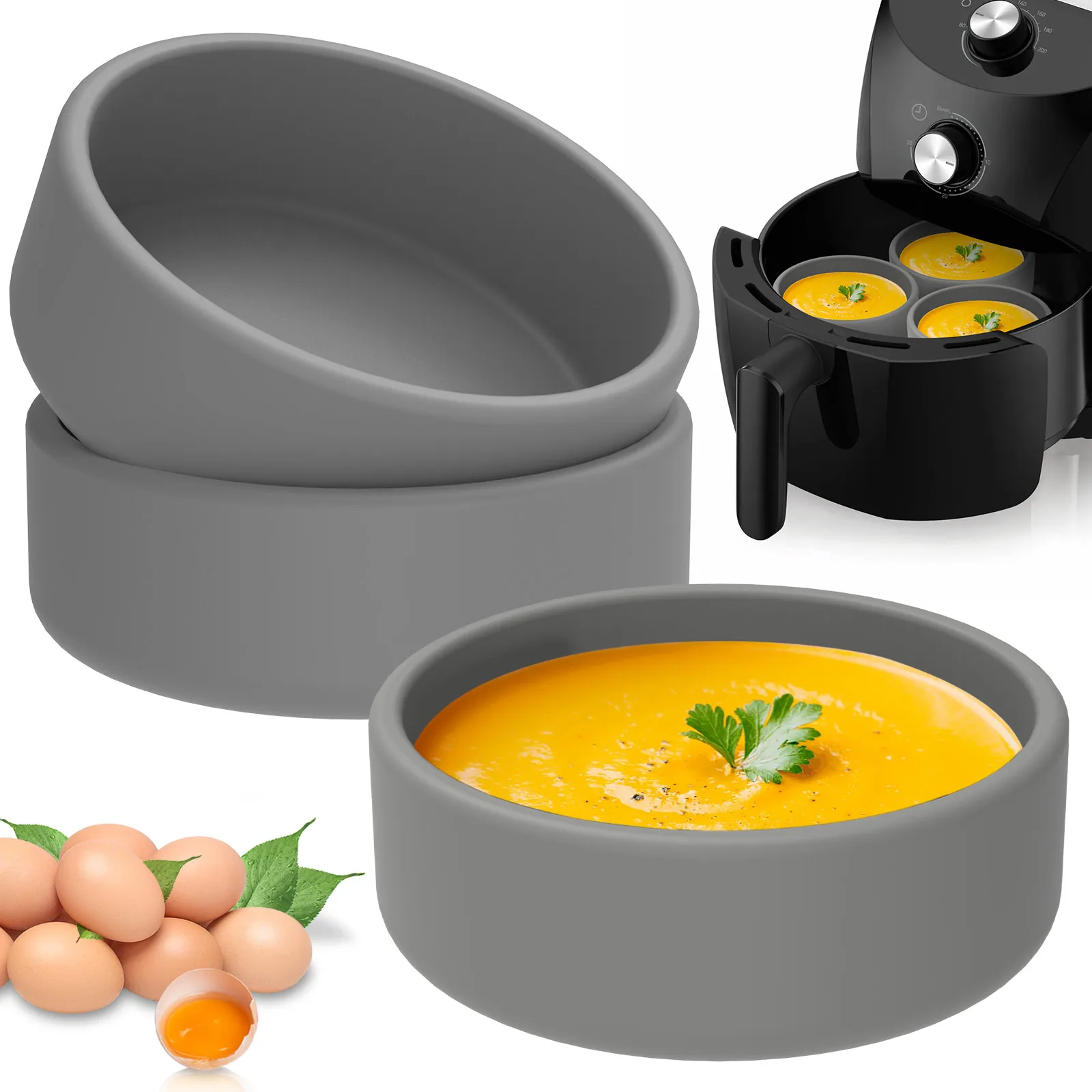CNMTCCO Pirottini per friggitrice ad aria, 6 pezzi in silicone