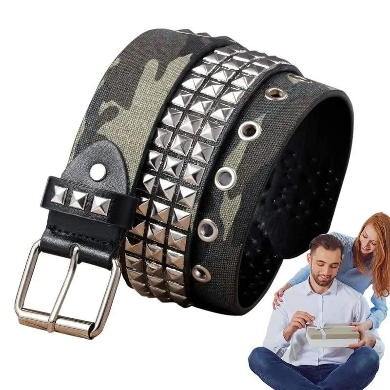 

Metal Studded Belt Punk PU Leather Belt Gothic Belt Cowboy Motorcycle Jeans Heavy Metal Rivet Belts For Jeans Hip Hop