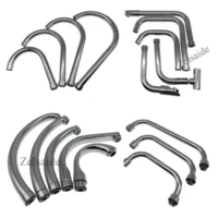 ก๊อกน้ําห้องครัวสแตนเลสข้อศอกท่อทางออกท่อขนาดเกลียว 23/25 มม. พร้อมน็อต 1