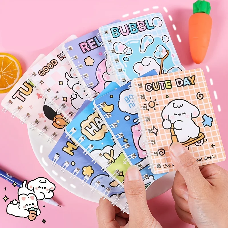 1pc Cartoon Graphic Coloring Notebook, Cute Spiral Drawing Notebook For Kids