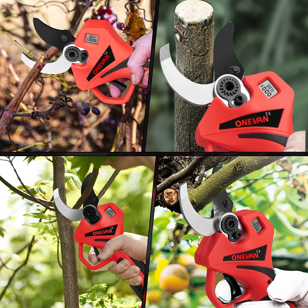 Electric Pruning Shears 55mm Brushless Electric Pruning Shear 2 Gears Cordless Electric Scissors Fruit Tree Bonsai Garden Cutter For Makita Battery Pin