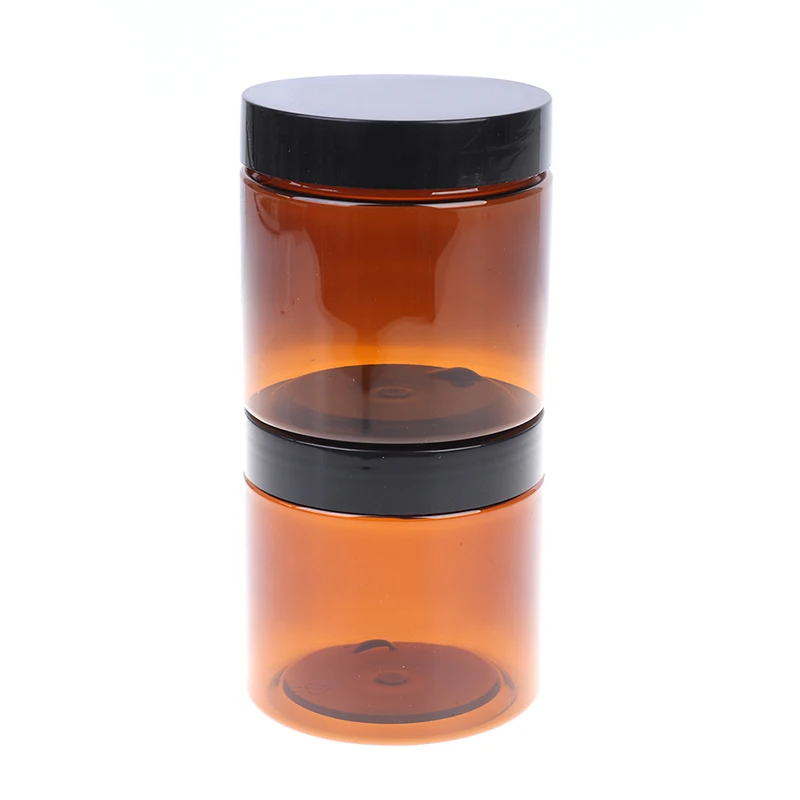 200ml Wide Mouth Bottle Amber Brown Household Sundries Storage Box Cosmetic Face Cream Bottles Lip Balm Sample Container Jar Pot storage box storage jar refillable bottles plastic storage bottle