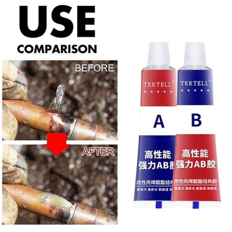 

A+B Glue Industrial Repair Paste Kafuter Acrylate Structure Glue Quick-Drying Glass Metal Strong Adhesive Gel Casting Agent Tool