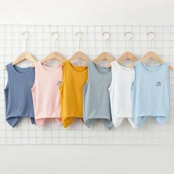 Biancheria intima per bambini Tee ragazzi gilet bambini gilet estivo Top per ragazze canotta caramelle vestiti per ragazzo t-shirt in cotone senza maniche t-shirt morbida