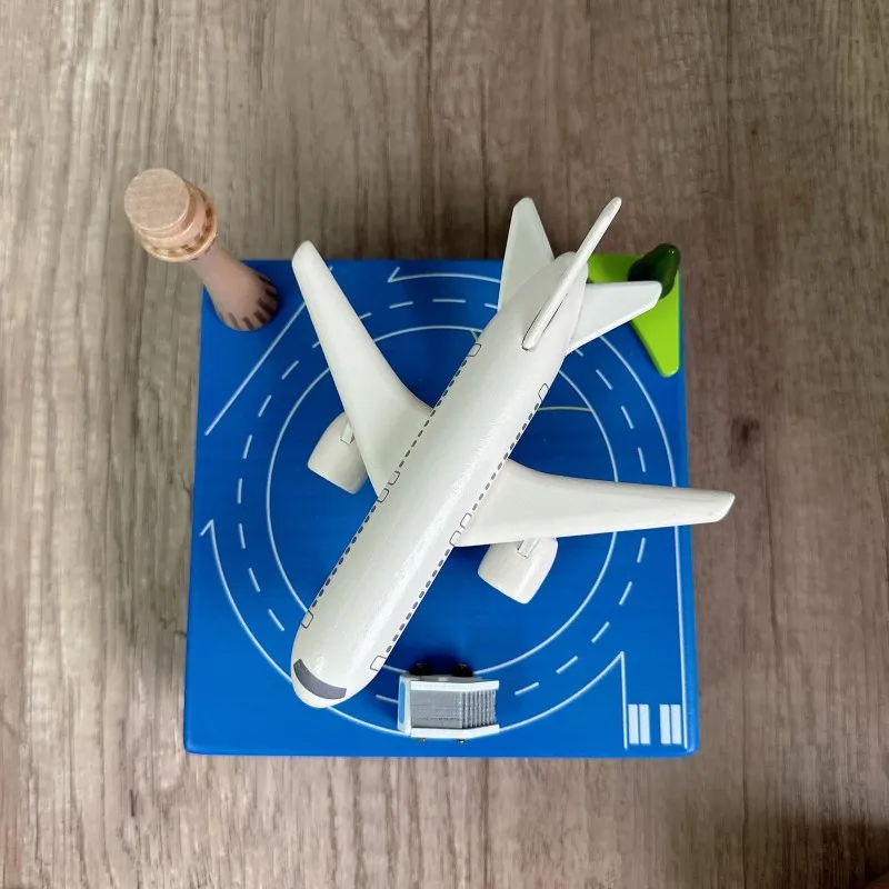 Big Plane Wooden Music Box. Boys Holiday Creative Gift Music Box. Home Decoration All Solid Wood Aircraft Model. Handmade Gifts