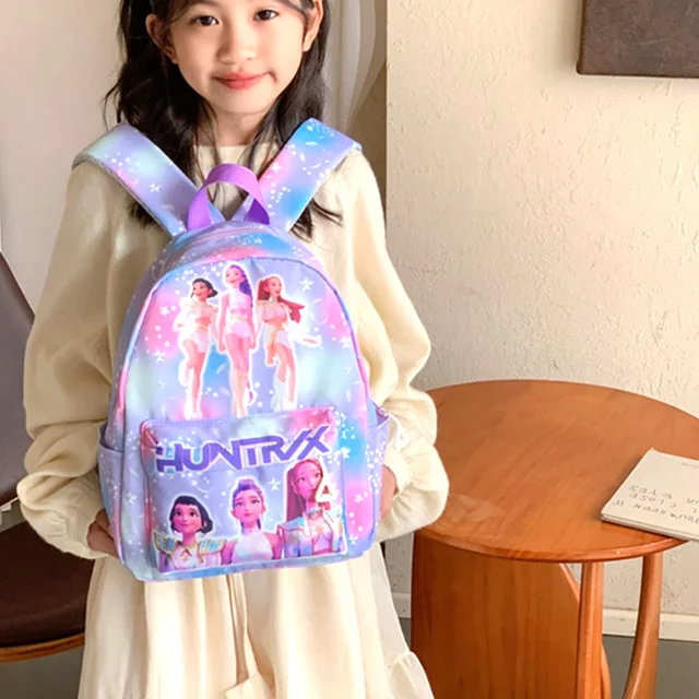 Sac à dos rose léger de 10 pouces K D H Rumi Mira Zoey HUNTR/X Saja pour garçons et filles, sac d'école pour la maternelle 6 Sac à dos rose léger de 10 pouces K D H Rumi Mira Zoey HUNTR/X Saja pour garçons et filles, sac d'école pour la maternelle 6