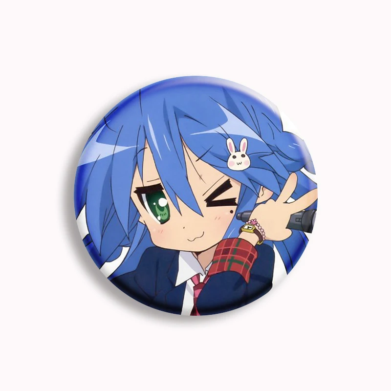 小物 konata Anime Lucky Star Konata Cartoon Button Pin Cute Konata Funny