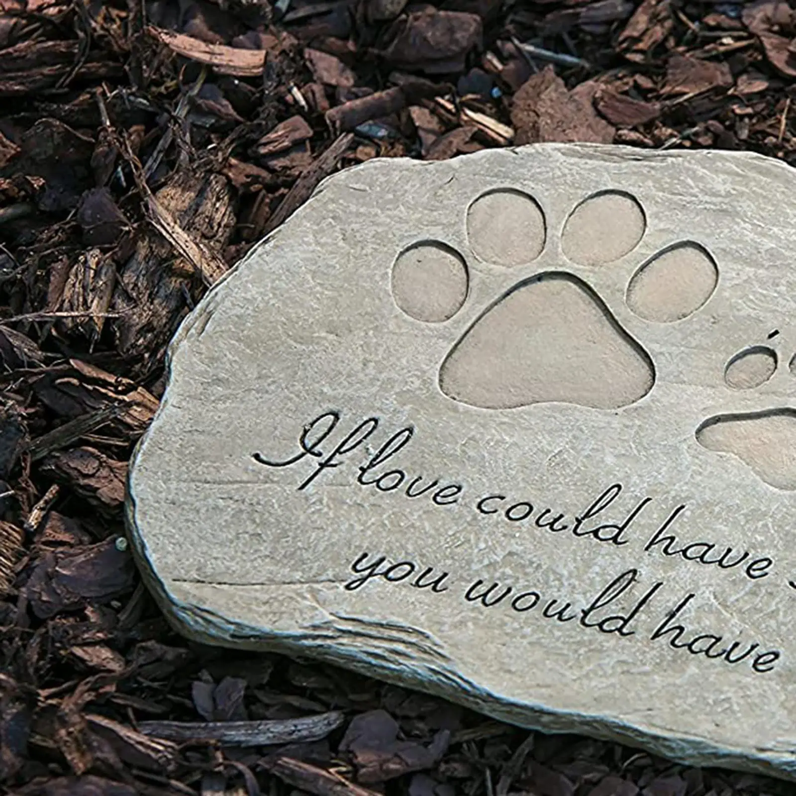 Pet Memorial Stone Grave Marker Tribute Statue Cat Puppy Tombstone Headstone