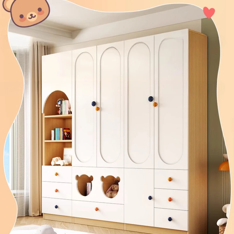 Kids Storage Organizer Closet Bedroom Clothes Shelves Children's Wardrobes Cabinet Meuble De Rangement Room Furniture CY50CW