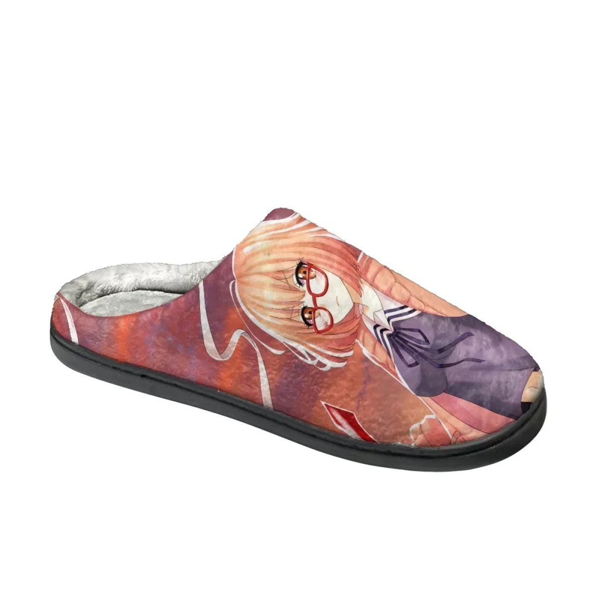 Kyoukai No Kanata Design Female Warm Cotton Slippers Print On Demand Casual Winter Home Shoes All-match Comfortable Men Footwear