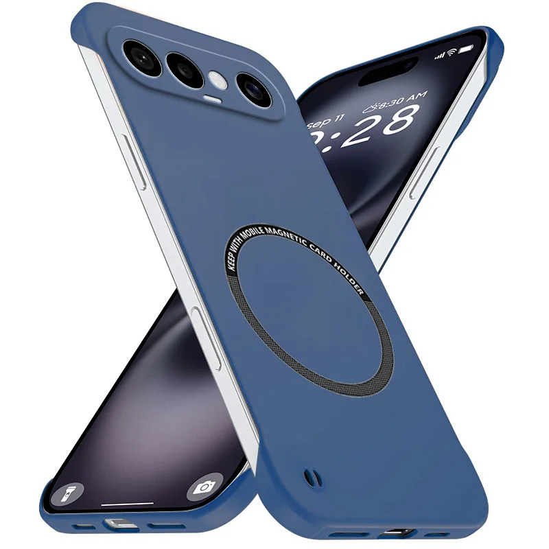 Magnetic Slim Frameless Phone Case - Matte Anti-Scratch Shockproof Armor