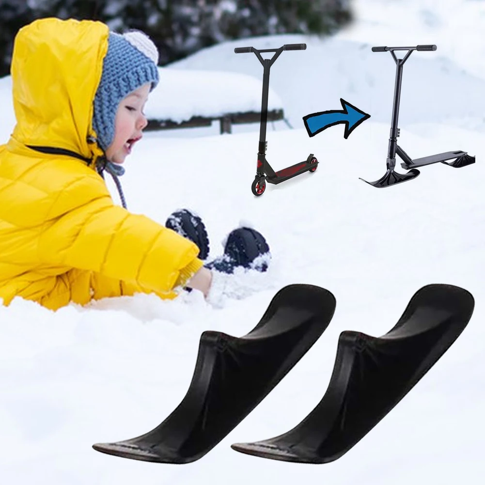 1 Pair Scooter Sled Sled Ski Board Snow Sledge Board Set Snow Ski Scooter for Kids Outdoor Accessories