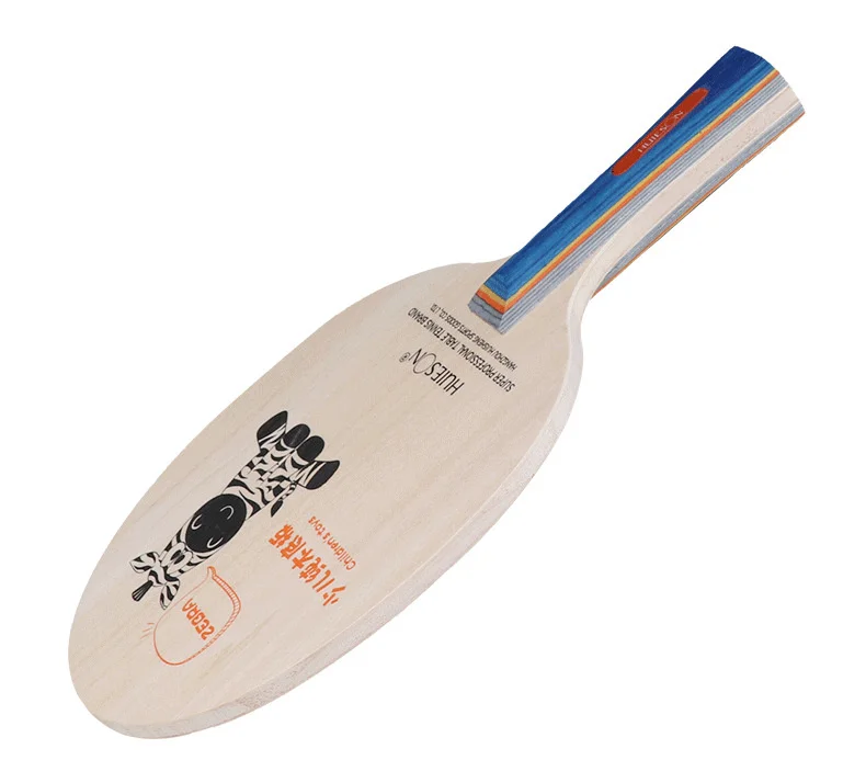 Description Picture 6 of itemHuieson Cartoon Zebra Table Tennis Racket Blade for Children, 5 Ply Pure Wood Lightweight Ping Pong Paddle DIY Accessories