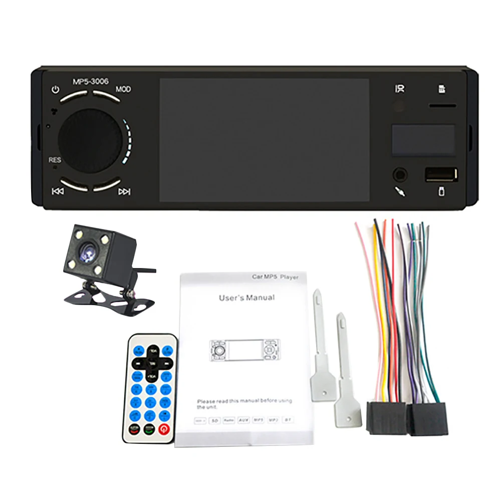 

Автомагнитола 1 Din, Bluetooth, зеркальная ссылка, 4,1 дюйма, MP5 видеоплеер, USB, TF, громкая связь, стереосистема A2DP, головка B