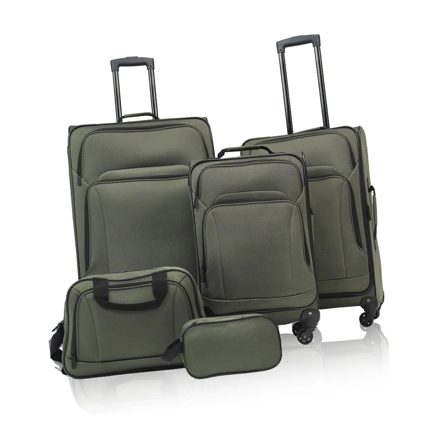 Softside Expandable Suitcase Set 5-piece Lightweight Rolling Luggage for Family Holidays and Business Trips Softside Expandable Suitcase Set 5-piece Lightweight Rolling Luggage for Family Holidays and Business Trips