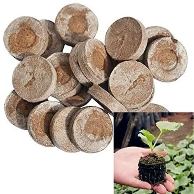 Sűrített Tápanyag Talaj Óvodai Táplálkozási Blokk 10/30/50Db 30 Mm -Es Jiffy Tőzegpelletek Palánták Indító Vetőmag - Image 6