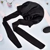 Satin Hat Hair Night Fashion Sauna bonnets Bathroom accessory  Elastic strap type shower cap for women 5