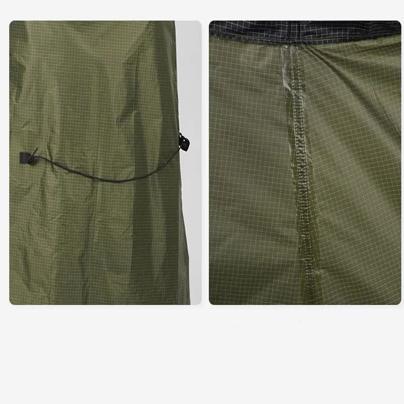 3FULGEAR UHMWPE Outdoor Rain Skirt Snow Skirt Lightweight Rainproof Cycling Camping Hiking Rain Pant Apron Poncho for Man Woman