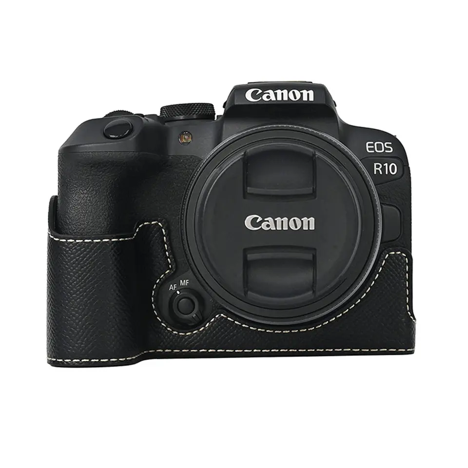 レザーカメラケース,パームプリント,バッテリー開口部,ハンド