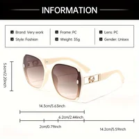 1 paire de lunettes de soleil carrées classiques rétro pour femmes, lunettes de soleil anti-UV, lunettes de soleil haut de gamme, choix de cadeau idéal 4