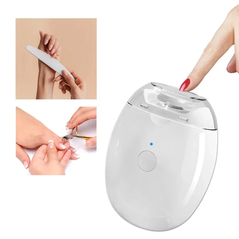 2 IN 1 Electric Nail Clipper Cutter LED Light Automatic Nail Grinder Trimmer Baby Adult Mini Manicure Tools Care nail clipper nail clippers electric nail clipper