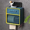 Wall Mounted Tissue Box Toilet Paper Container Holder Bathroom Organizer Accessories Waterproof Toilet Rolls Storage Rack Box 1
