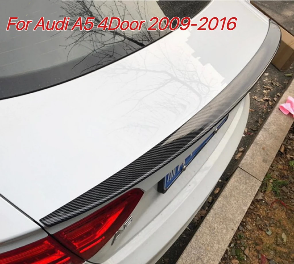 

Fit For Audi A5 4Door 2009 2010 2011 2012 2013 2014 2015 2016 ABS Plastic Unpainted Primer Color Rear Roof Wing Spoiler