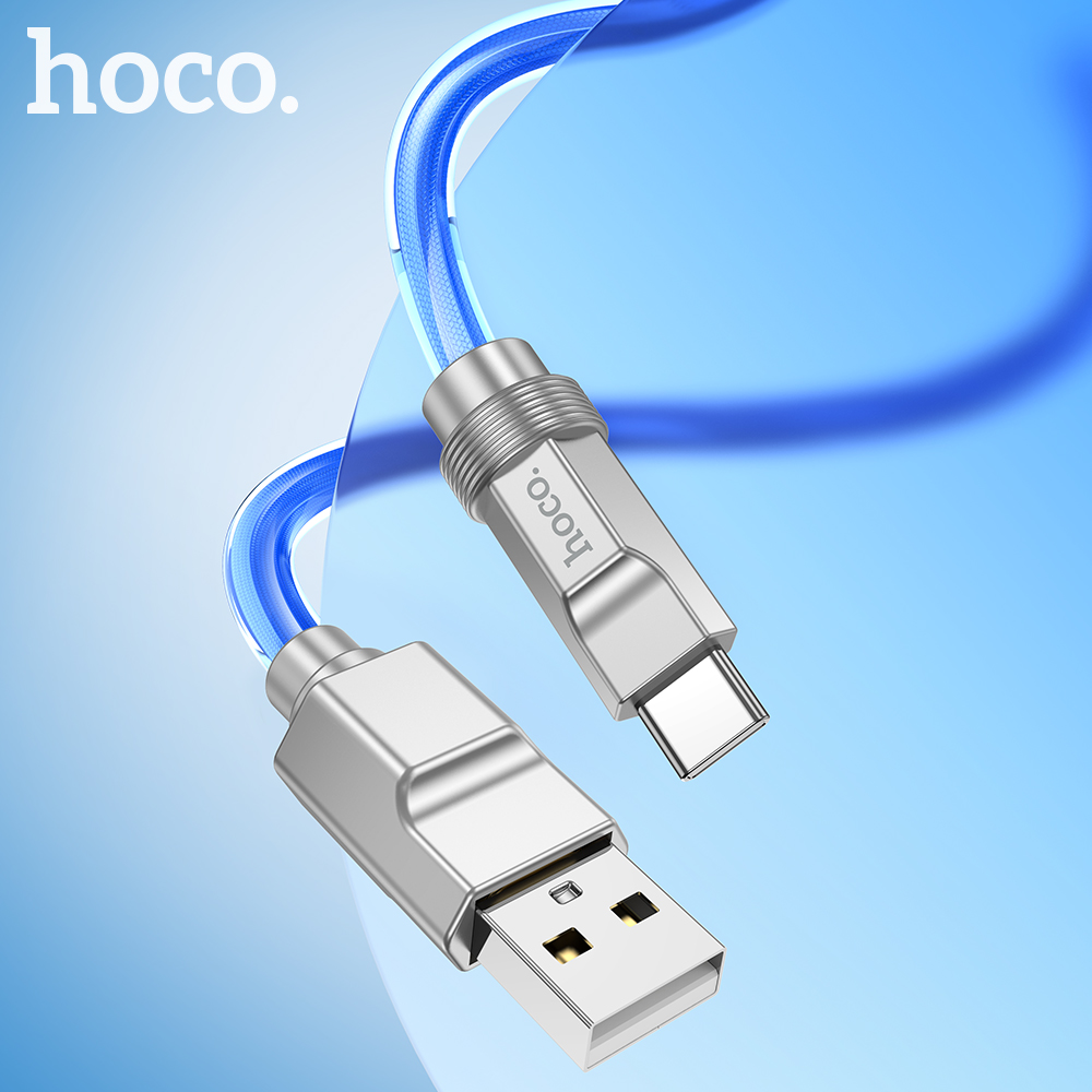 HOCO Silicone zinc alloy 100W USB Type C Cable 6A USB C Cable Fast Charging Data Cable For Samsung S22 S20 Xiaomi 13 12 11