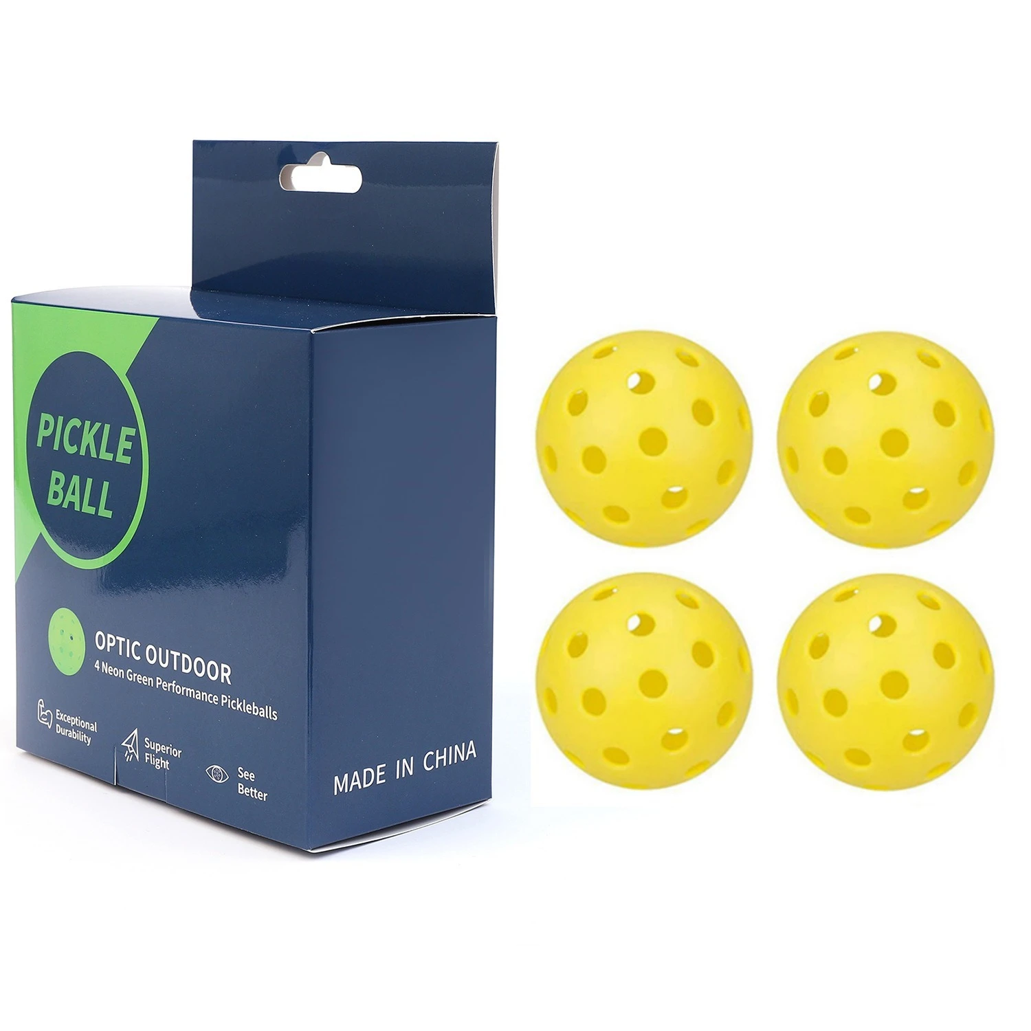 1 /4Pcs Outdoor Pickleball 40-Hole Training Pickleball Accessories 74mm Standard Competition Competition Practice Sup