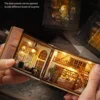 DIY Book Nook Kit with 3D Puzzle Model Building Wooden Bookshelf Bookend Toy Halloween Christmas Birthday Gift MINI-110 1