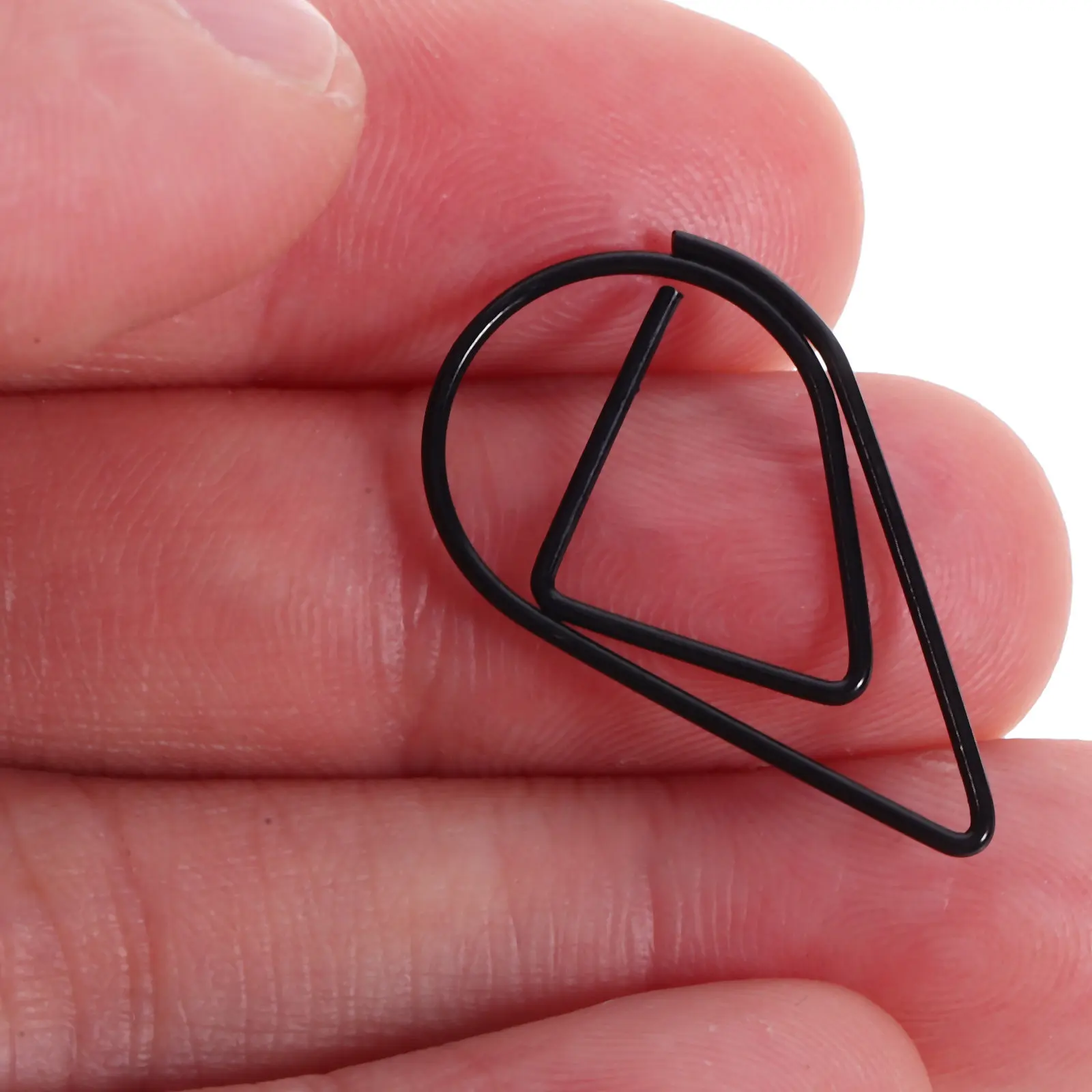 100Pcs 드롭 모양 금속 종이 클립 노트북 달력 스크랩북 인사말용 귀여운 장 작은 사무실 문서 클립