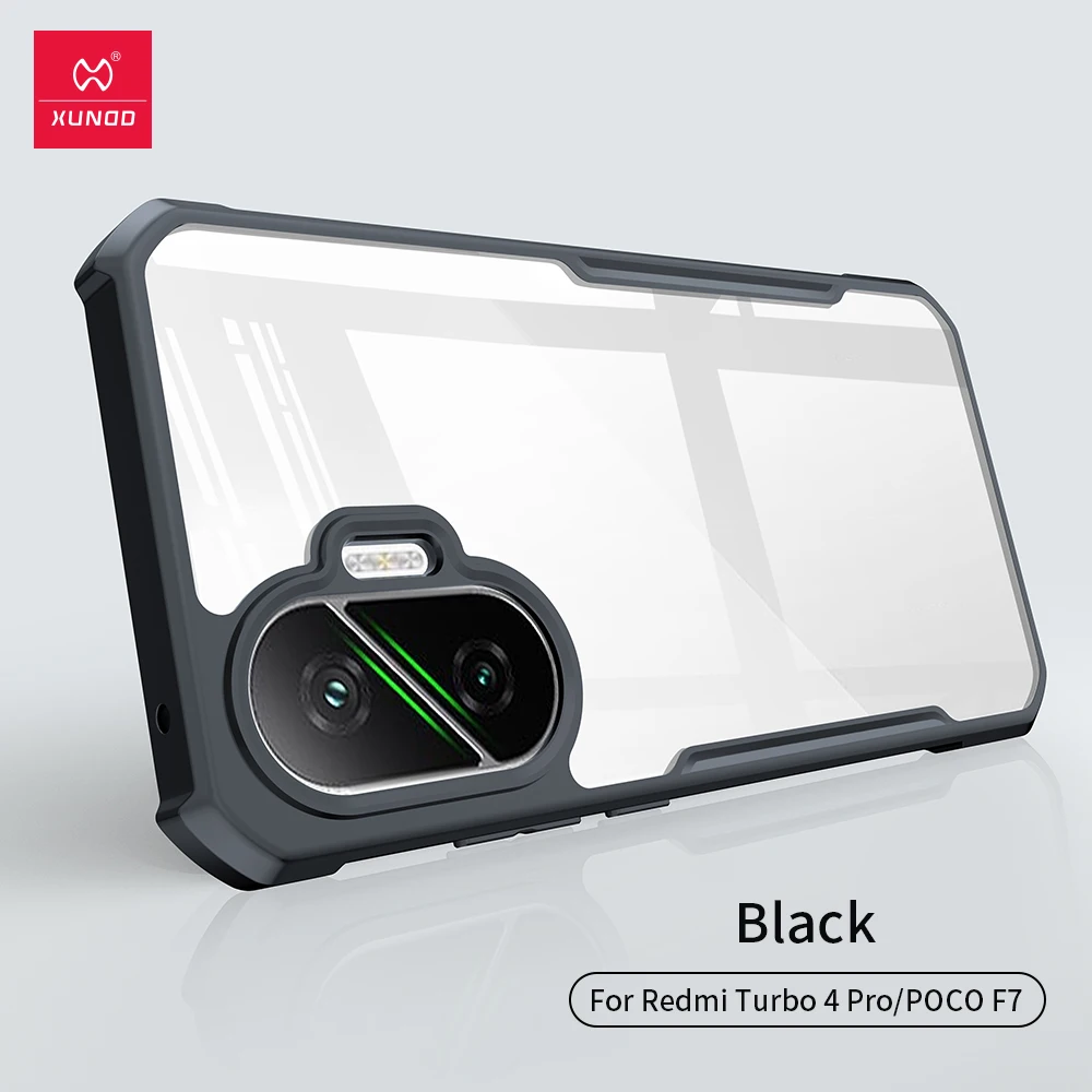 Xundd POCO F7 ケース Redmi Turbo 4 Pro 透明電話カバー耐衝撃