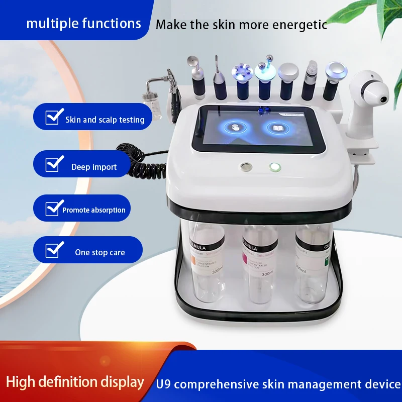 ! 9 In 1 Small Bubble Hydro Aqua Peel Hydra Beauty Facial Machine Microdermabrasion Water Aqua Peeling