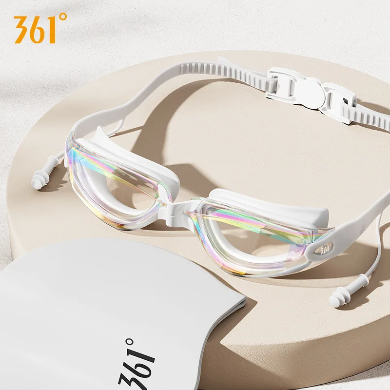 361Men Women Anti-UV Protection WaterProof Swim Goggles With Earplugs Anti-fog Professional Adjustable Silicone Beach Glasses yag 808nm 1064nm safety glasses ep 8 9 ir infrared laser protective goggles 190nm 470nm uv protection 800nm 1700nm od5 with box