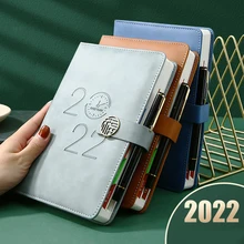 Agenda A5 2022, planificateur, système, horloge, calendrier, carnet de commandes, journal d'apprentissage, carnet de notes, papeterie de bureau