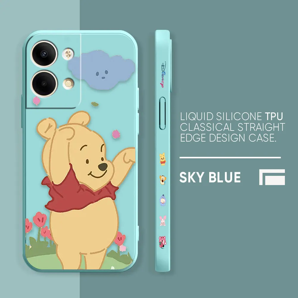 thumbnail image 1 of Case For OPPO RENO 8 7 9 6 7SE 5 4 4SE 4 3 4G 5G PRO PLUS Colour Simple Liquid Silicone Case Piglet Winnie the Pooh Bear, 1 of 5