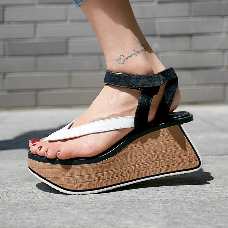 

Wedge Heel Platform Flip Flops Open Toe Sandals Thick Sole Fashion Casual Women Shoes Sandalias Mujer Verano Chaussure Femme