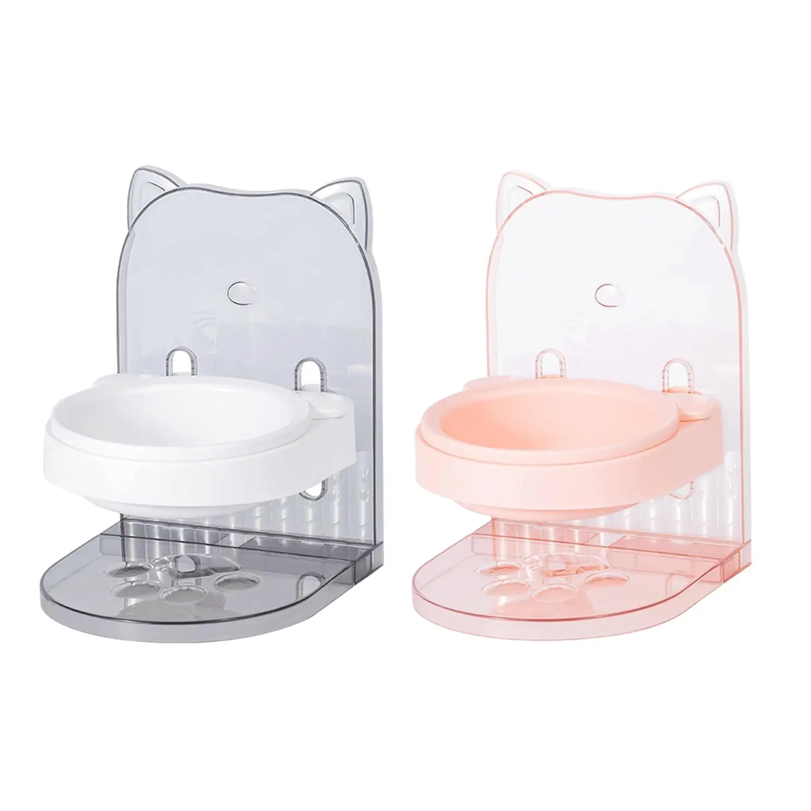 

Raised Bowl for Indoor Cats Adjustable Height Large Dish Cat Food Dish Protective Neck Durable Easy to Clean 13cm Diameter