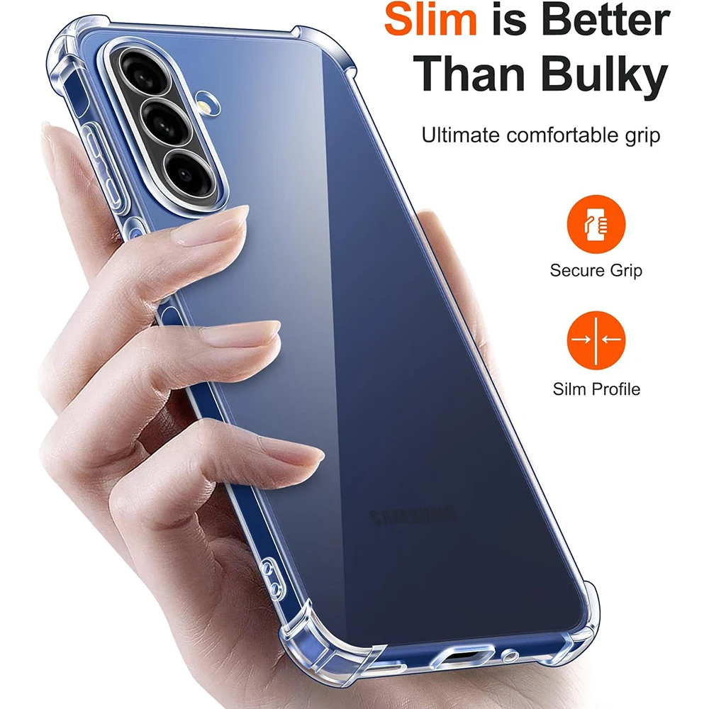 Clear Shockproof Ultra-Thin Silicone Phone Case - Transparent TPU Cover