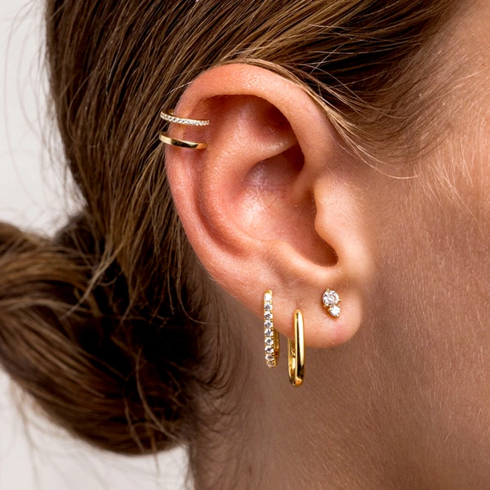 925 Silver Needle Korean Style Hoop Earrings Elegant Fashion Jewelry Minimalist Exquisite For Women Birthday Gifts