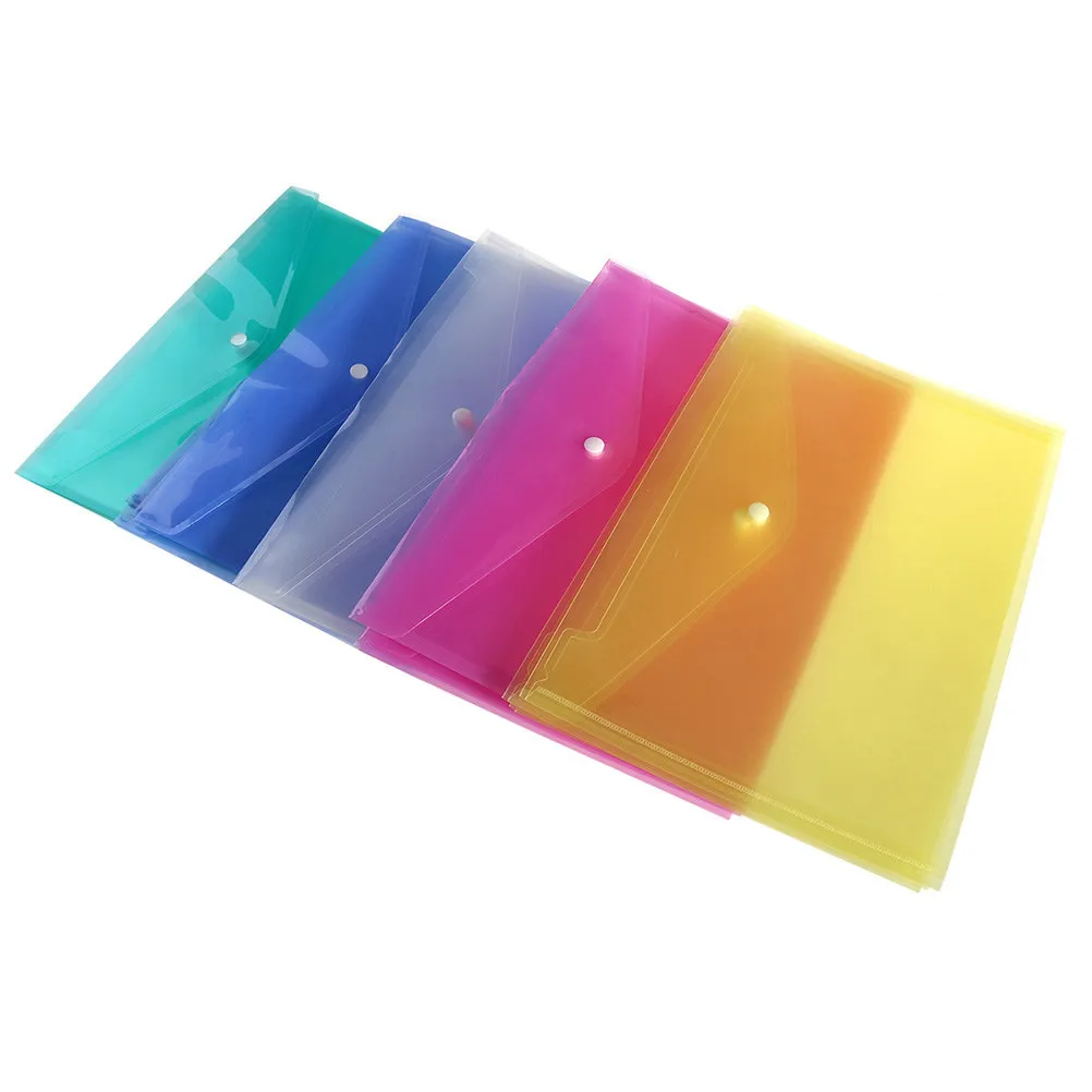 24Pcs 문서 정리 파일 폴더 투명 봉투 폴더 클래식 A4 크기 찢어짐 방지 방수 사무실 파일 문서