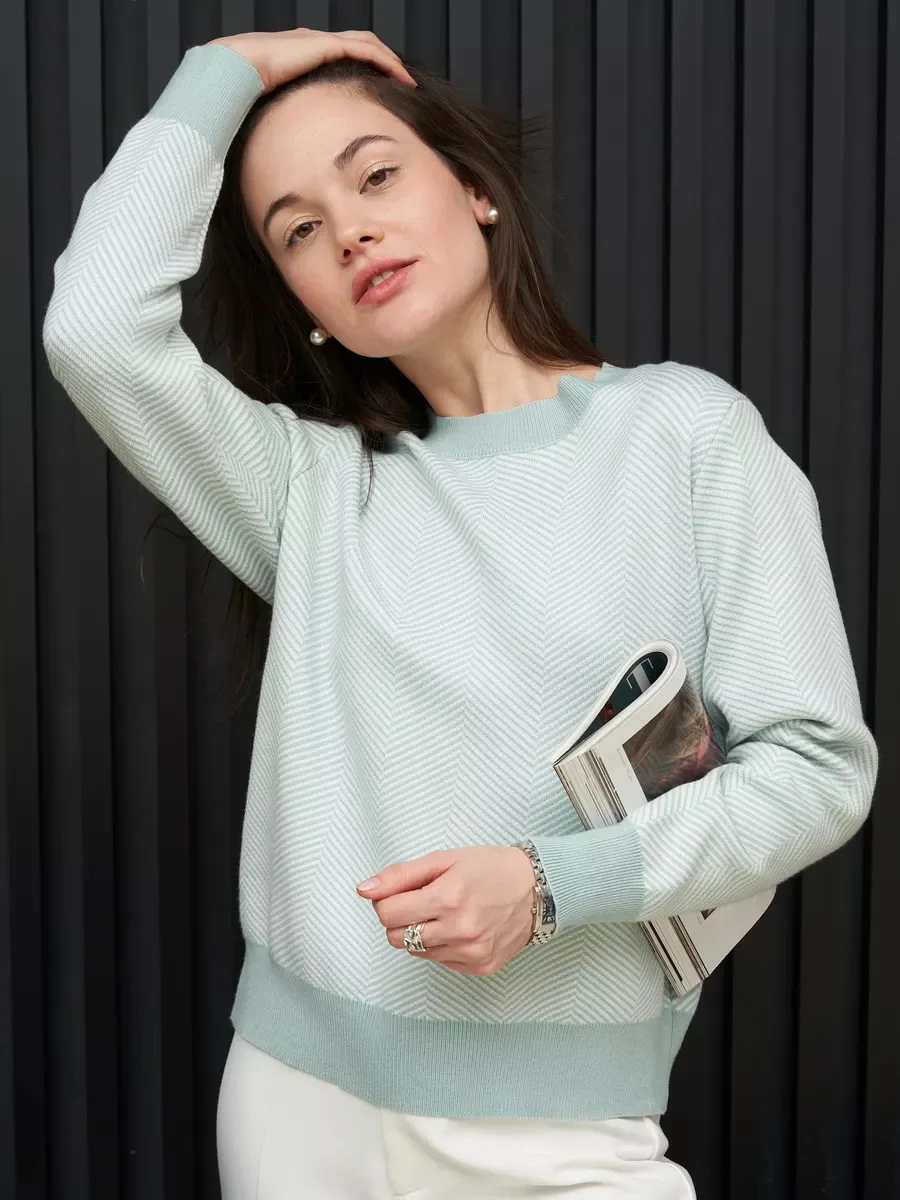 Bornladies Women's New Autumn O-Neck Knit Pullover Sweater Loose Fit Daily Casual Top Chic Jumpers