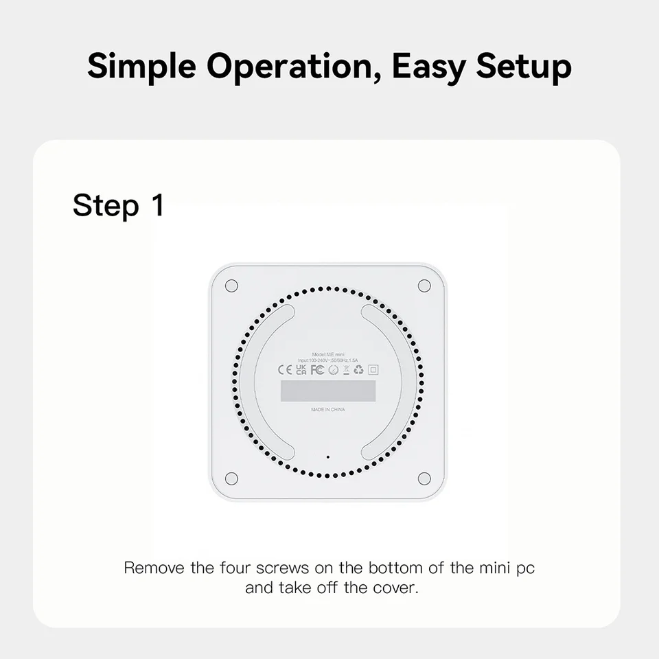 NEW Beelink ME Mini NAS Intel Twin Lake N150 LPDDR5 4800MHz 12G