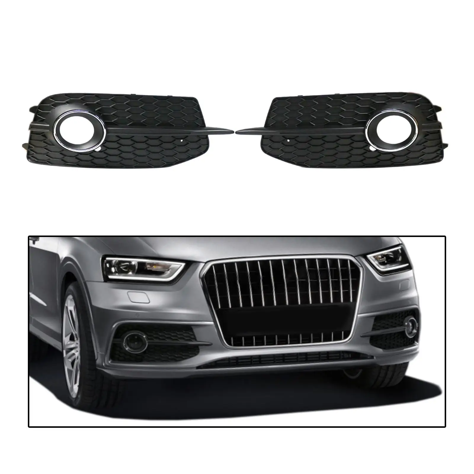 Fog Light Cover Grill Body Fittings for Audi Q3 S Line 2012-2014 Parts