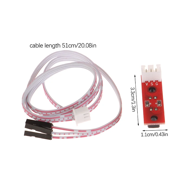 Optik Endstop Sensörü Optoelektronik Limit Anahtarı Modülü Kablolu Optik Uç Durdurma Anahtarı 3D Yazıcı Aksesuarları için RAMPS 1.4