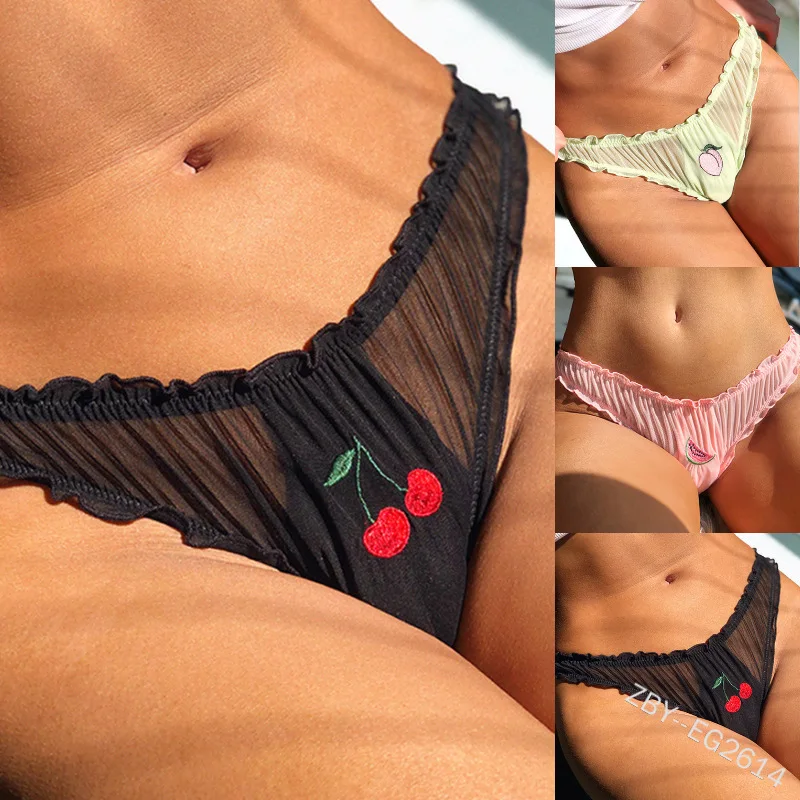 

Европейское и американское забавное нижнее белье, международная торговля, сексуальное кружевное нижнее белье, клубника, арбуз, вишня, сексуальное нижнее белье