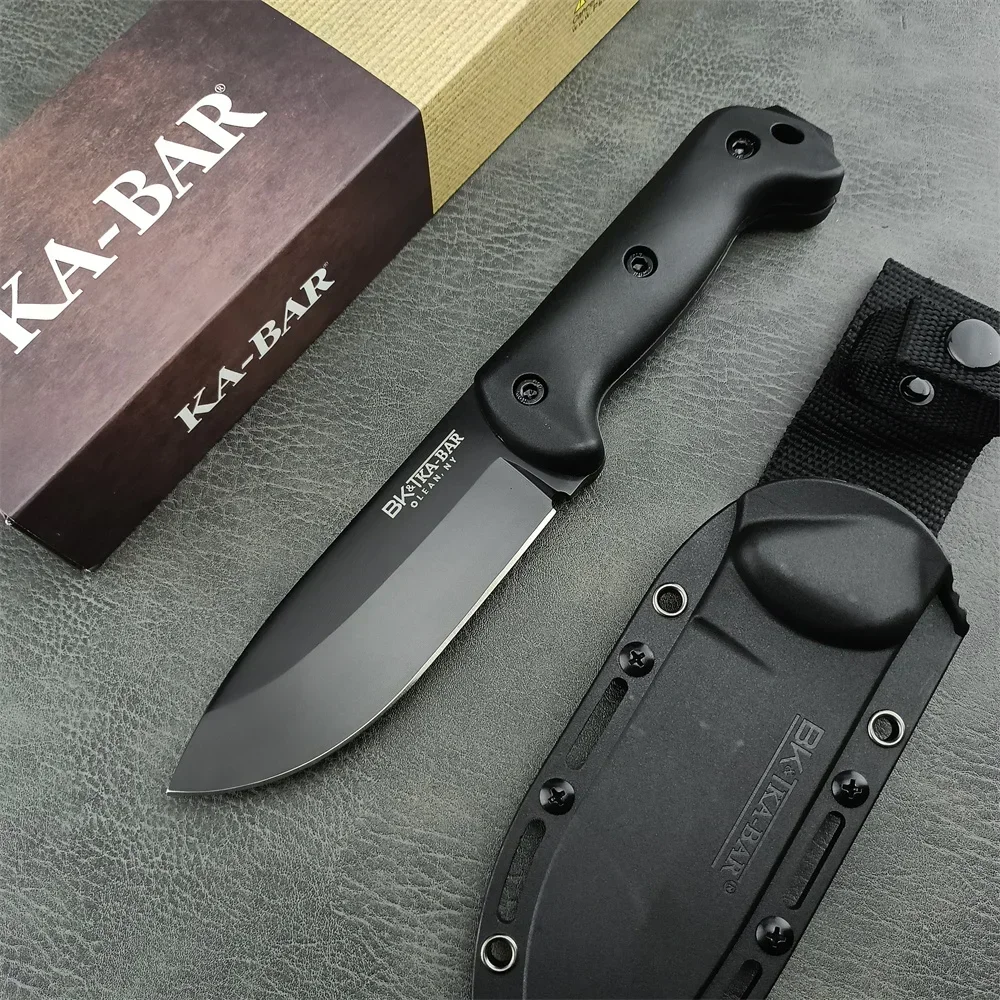 Black Kabar Becker Campanion BK2 Black Coated Blade Nylon Handle Hunting Tactical Outdoor Self Defense Military Knives 2