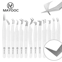 Eyelash Extensions Tweezers  With Fiber Tips Lash Artists High Precision Superhard Anti-Static Tweezer Makeup Tools Custom Logo 1