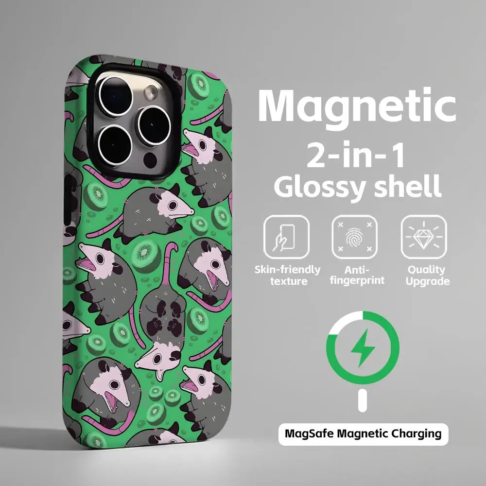 Cute Animals Magnetic 2-in-1 Glossy Phone Case